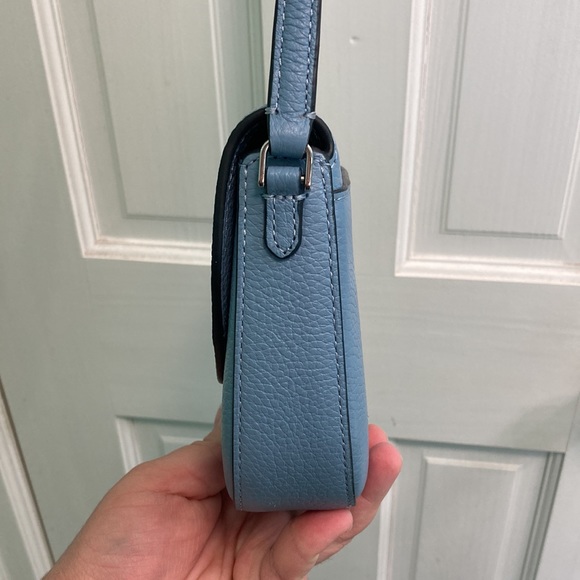 Kate Spade Leila Blue Mini Flap Crossbody Purse Bag - Picture 8 of 14